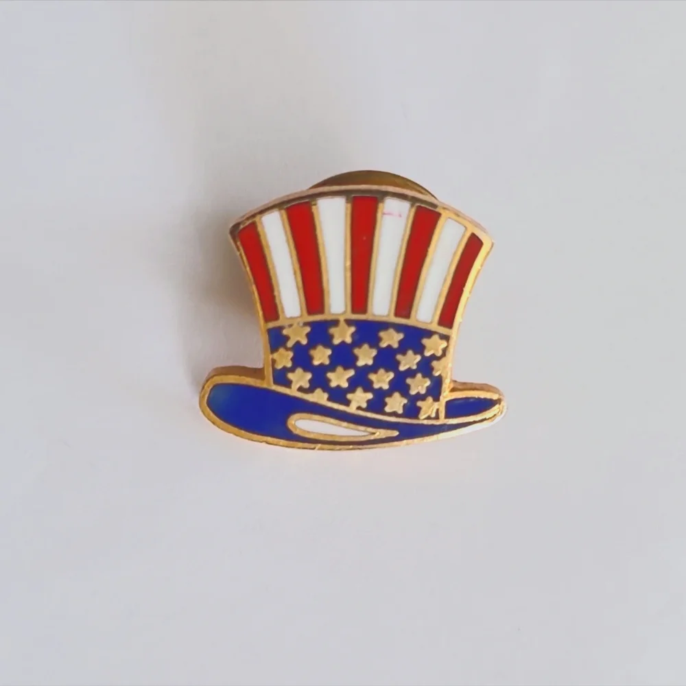 Patriotic Hat Pin Red White Blue - Picture 1 of 3